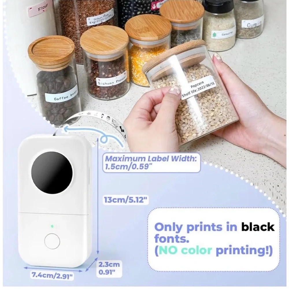 Phomemo White Label Printer with Gold and Silver Tapes